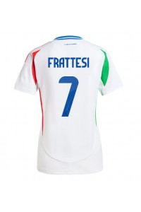 Italië Davide Frattesi #7 Voetbaltruitje Uit tenue Dames EK 2024 Korte Mouw